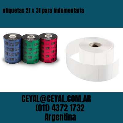 etiquetas 21 x 31 para indumentaria