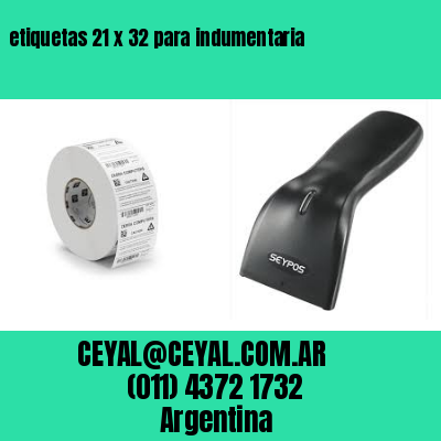 etiquetas 21 x 32 para indumentaria