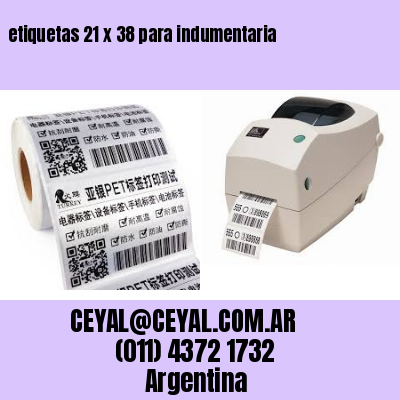 etiquetas 21 x 38 para indumentaria