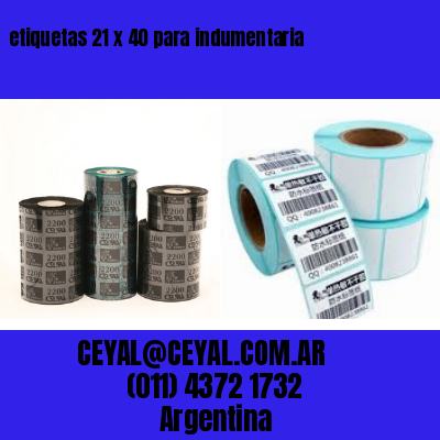 etiquetas 21 x 40 para indumentaria