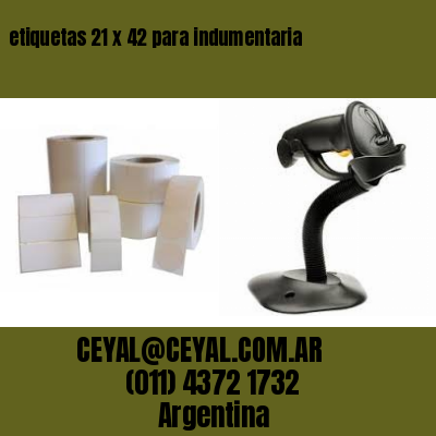 etiquetas 21 x 42 para indumentaria
