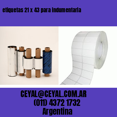 etiquetas 21 x 43 para indumentaria