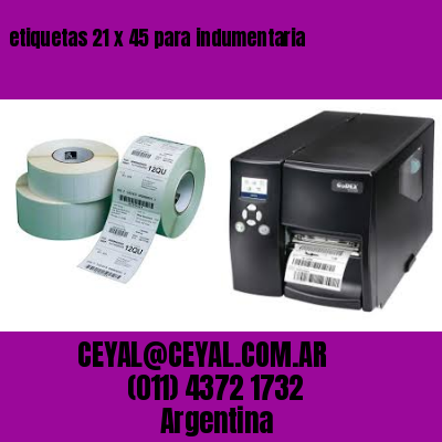 etiquetas 21 x 45 para indumentaria
