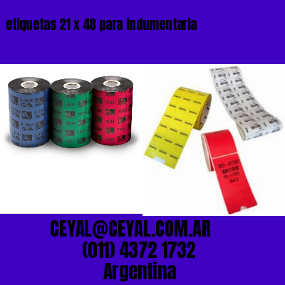 etiquetas 21 x 48 para indumentaria