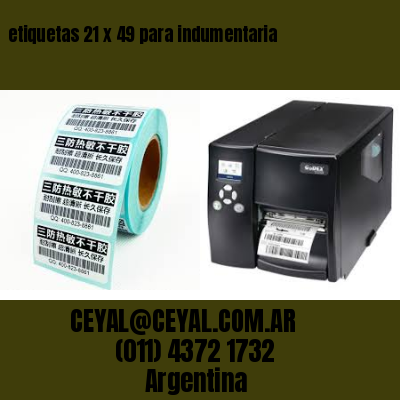 etiquetas 21 x 49 para indumentaria