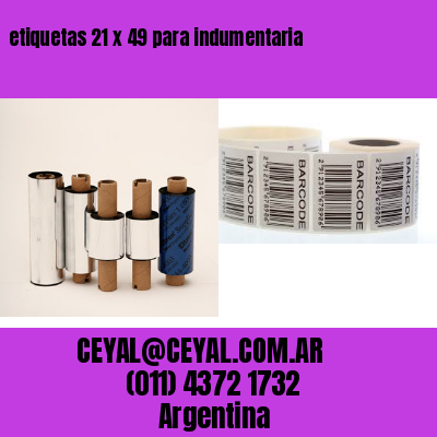 etiquetas 21 x 49 para indumentaria