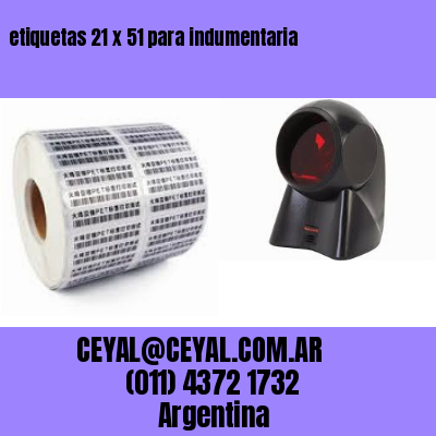 etiquetas 21 x 51 para indumentaria