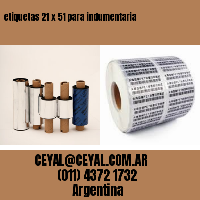 etiquetas 21 x 51 para indumentaria