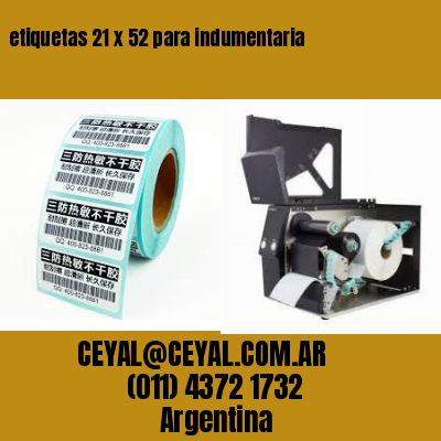 etiquetas 21 x 52 para indumentaria