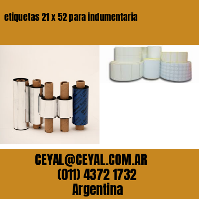 etiquetas 21 x 52 para indumentaria