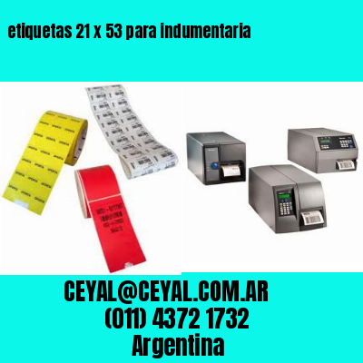 etiquetas 21 x 53 para indumentaria