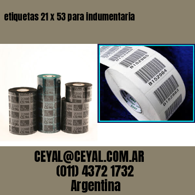 etiquetas 21 x 53 para indumentaria