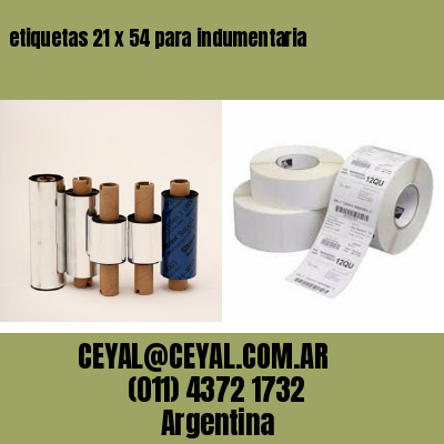 etiquetas 21 x 54 para indumentaria