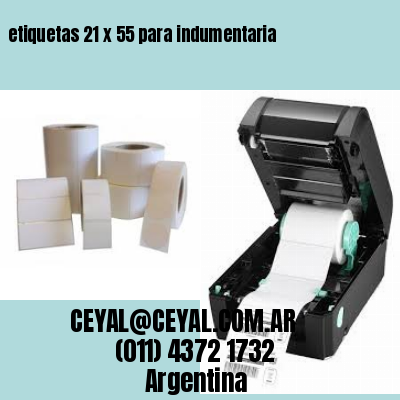 etiquetas 21 x 55 para indumentaria