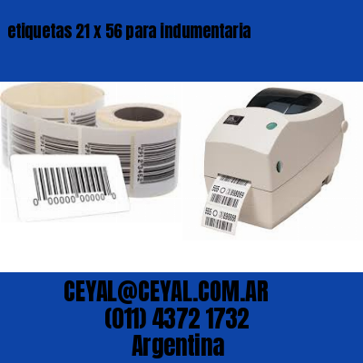etiquetas 21 x 56 para indumentaria