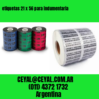 etiquetas 21 x 56 para indumentaria