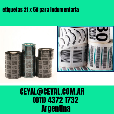 etiquetas 21 x 58 para indumentaria