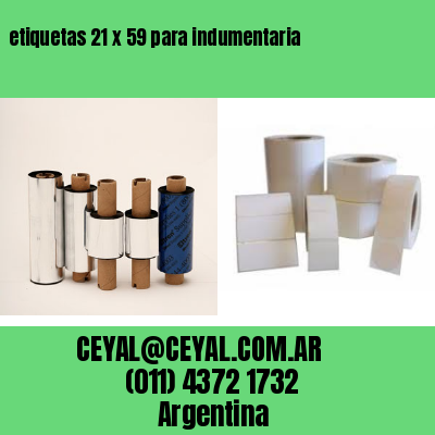 etiquetas 21 x 59 para indumentaria