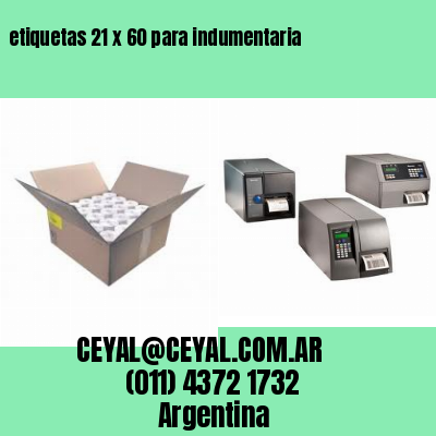 etiquetas 21 x 60 para indumentaria