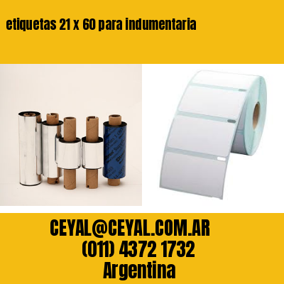 etiquetas 21 x 60 para indumentaria