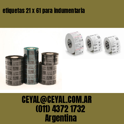 etiquetas 21 x 61 para indumentaria