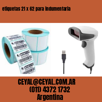 etiquetas 21 x 62 para indumentaria