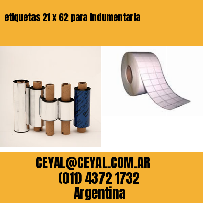 etiquetas 21 x 62 para indumentaria