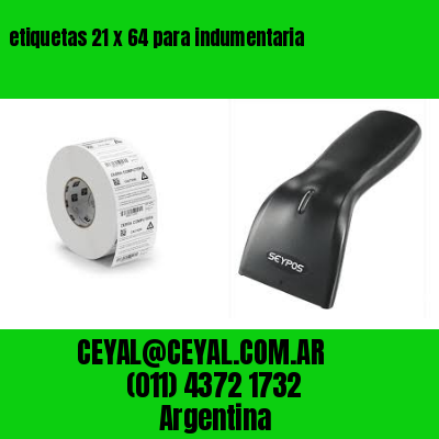 etiquetas 21 x 64 para indumentaria