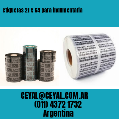 etiquetas 21 x 64 para indumentaria