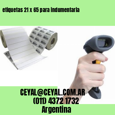 etiquetas 21 x 65 para indumentaria