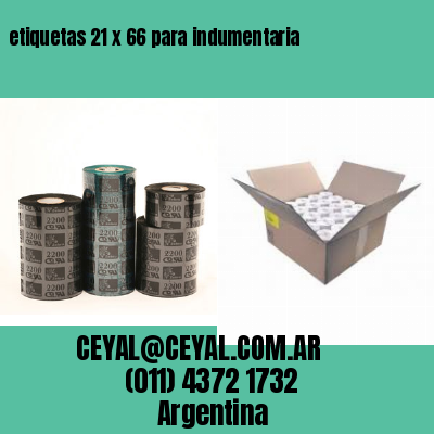 etiquetas 21 x 66 para indumentaria