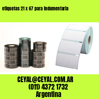 etiquetas 21 x 67 para indumentaria