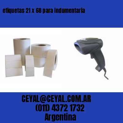 etiquetas 21 x 68 para indumentaria