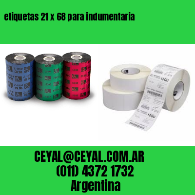 etiquetas 21 x 68 para indumentaria