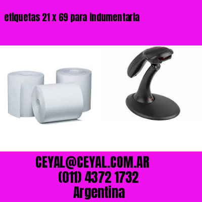 etiquetas 21 x 69 para indumentaria