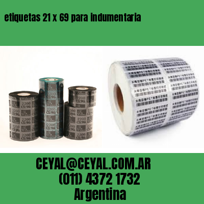 etiquetas 21 x 69 para indumentaria