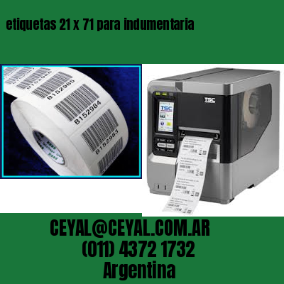 etiquetas 21 x 71 para indumentaria