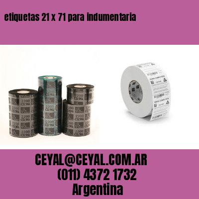 etiquetas 21 x 71 para indumentaria