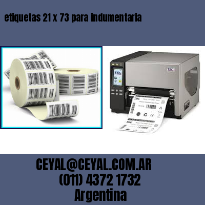 etiquetas 21 x 73 para indumentaria