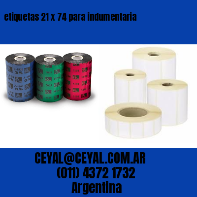 etiquetas 21 x 74 para indumentaria