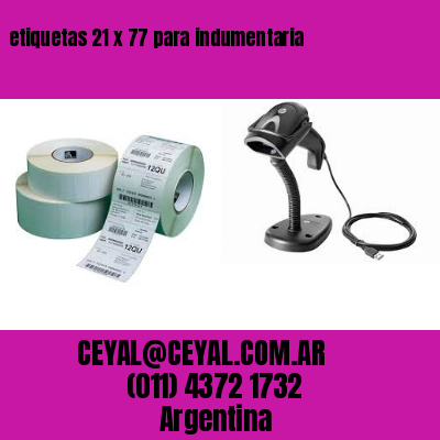 etiquetas 21 x 77 para indumentaria
