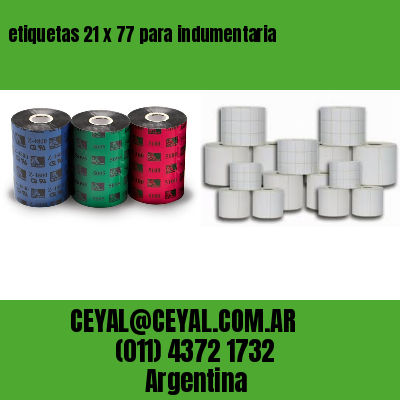etiquetas 21 x 77 para indumentaria