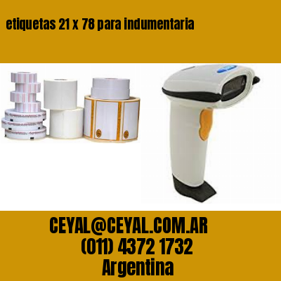 etiquetas 21 x 78 para indumentaria