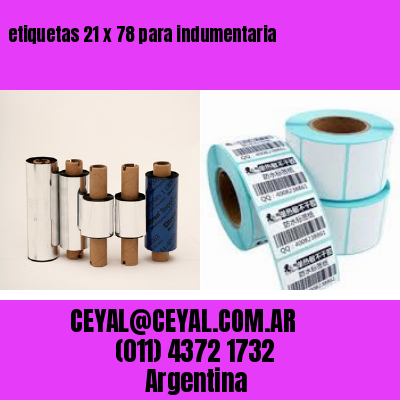 etiquetas 21 x 78 para indumentaria