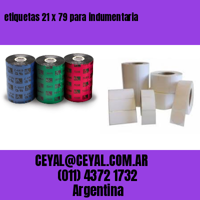 etiquetas 21 x 79 para indumentaria