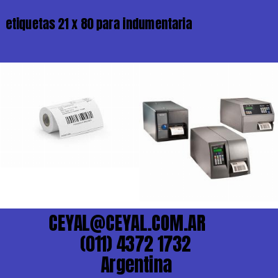 etiquetas 21 x 80 para indumentaria