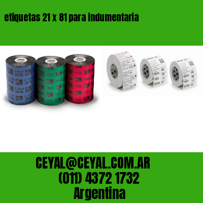 etiquetas 21 x 81 para indumentaria