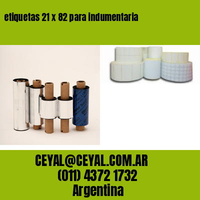 etiquetas 21 x 82 para indumentaria