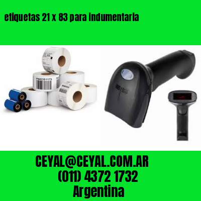 etiquetas 21 x 83 para indumentaria