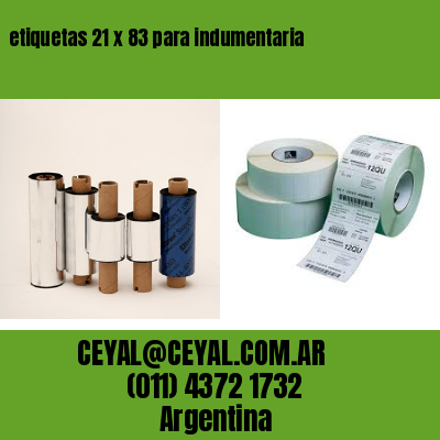 etiquetas 21 x 83 para indumentaria